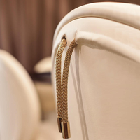 Chaise de salle à manger moderne en velours rembourrée, chaise de banquet de mariage pour la maison, hôtel, mobilier