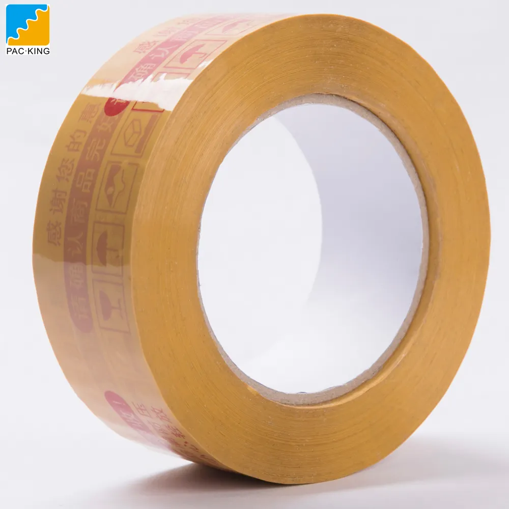 36mic amarillento cliente personalizado cinta en rollos fábricas claro grande rollo Jumbo 600 yard Bopp cinta adhesiva de embalaje