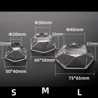 Support de sphère en acrylique PS de luxe, fabrication directe, 6*5*2.2cm, base de support pour boule de verre, épaisseur 2mm, couleur transparente, présentoirs faciles à utiliser