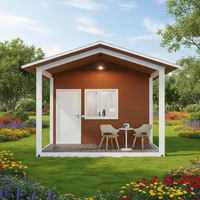 Maison conteneur en acier rectangulaire préfabriquée à toit triangulaire léger, directement de l'usine, pour une vie extérieure simple et luxueuse, excellente qualité