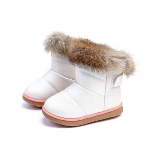 <span class=keywords><strong>Botas</strong></span> de nieve de invierno versión coreana piel de conejo inocente de fondo suave para niñas y bebés <span class=keywords><strong>pelo</strong></span> de pequeña generación al por mayor - Product Image 2