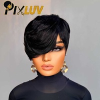 Kurze Pixie-Cut Echthaar-Perücke Großhandel Klebefreie Perücken Rohes Echthaar Pixie-Cut Perücke Brasilianische Echthaar-Perücken für Schwarze Frauen