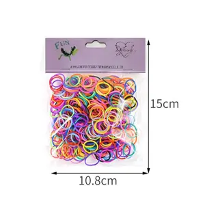 Métier à tisser élastiques sac pour enfants cheveux arc-en-ciel couleur caoutchouc métier à tisser bandes colorées faire tissé Bracelet bricolage jouets ensemble enfant cadeau