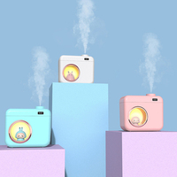 Humidificateur portable 400 ml pour appareil photo avec diffuseur d'arômes USB ultrasonique pour voiture, contrôlé par application, avec humidistat et lampe d'ambiance