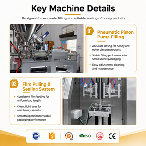 Máquina Automática <span class=keywords><strong>KV</strong></span> para Llenado y Sellado de Miel en Envases Pequeños de 7g, 10g y 15g - Product Image 4