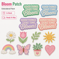 Patch brodé style coréen motif lotus, fleur brodée de sequins, applique, badge OEM pour kimono, écharpe, robe, accessoire de collection