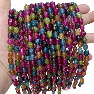 Cuentas Sueltas <span class=keywords><strong>de</strong></span> Calcedonia Coloridas <span class=keywords><strong>de</strong></span> 10-12 mm, Cuentas Ovaladas <span class=keywords><strong>de</strong></span> Forma Irregular para Pulseras, Collares, Bisutería, Accesorios <span class=keywords><strong>de</strong></span> Joyería DIY, Guangzhou - Product Image 5