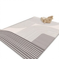 Nouveau design, tapis moderne en polyester doux, fabriqué à la machine, couleur unie beige et gris crème chaud, neutre, grand format