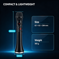 Microphone sans fil OEM avec moniteur/écran, microfono inalambrico profesional, système de haut-parleurs de karaoké Yin pour mobile