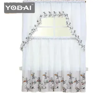 Cheap Price Fashional New Models Austrian Sheer Kitchen Window Printed Curtains