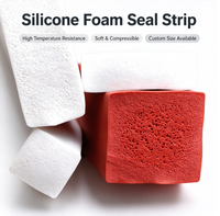 Bande d'étanchéité en mousse de silicone résistante aux hautes températures, joint d'étanchéité en éponge de silicone pour four, armoire et machines