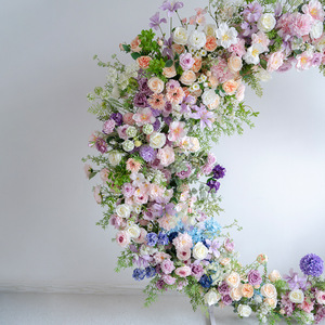 Set Floral para Boda Europea DD03070 Rosa Púrpura, Decoración de Ventana, Fondo de Simulación, Arco Floral - Product Image 4