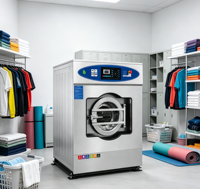 Laveuse-essoreuse électrique commerciale à grande vitesse pour linge, nettoyage à froid pour le linge