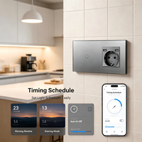 Interrupteur intelligent WiFi UBARO, prise murale EU, panneau tactile en verre trempé, commande vocale Alexa Yandex pour application, IP20, 1 gang 1 voie