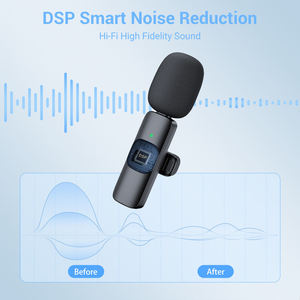 K15 Portable Microphone Wireless Lavalier Lapel Microphone for Iphone Android <strong>Camera</strong> Noise Reduction Recording Clip <strong>Mic</strong> - Product Image 5