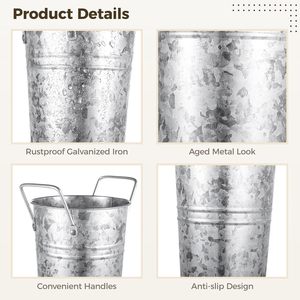 Stylish and Sustainable Metal Flower <b>Vase</b> <b>Set</b> of 7 Table <b>Vase</b> for Home and Party Tabletop Decoration - Product Image 4