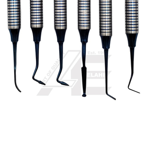 Kit de Instrumentos Profesionales para Rellenos Dentales de Composite, Acabado Altamente Pulido, ANTIADHERENTE, 6 Piezas, Color AZUL, en Caja - Product Image 2