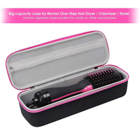 Revlon Brosse pour sèche-cheveux à une étape avec poches en maille à haute capacité de voyage EVA Hard Indoor Ultima Storage Suitcase Travel Case