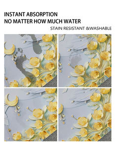 חם מוכר באיכות גבוהה חדר אמבטיה מחצלת דיאטום מהיר יבש אמבט שטיח שטיח אנטי בקטריאלי קומה דלת סגלגל גומי - Product Image 4