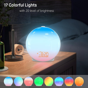 Ứng dụng thông minh bằng giọng nói kiểm soát Mặt Trời Mọc Đồng hồ báo thức thức dậy ánh sáng cho phòng ngủ - Product Image 2