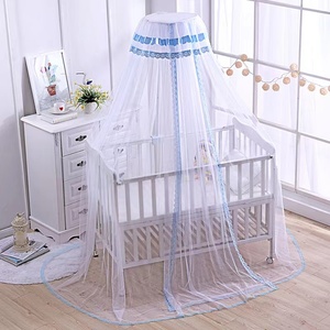 Vendita calda 100% in poliestere culla <span class=keywords><strong>lettino</strong></span> per bambini tonda superiore a <span class=keywords><strong>baldacchino</strong></span> zanzariere - Product Image 5