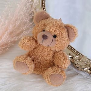 Porte-clés pendentif en peluche ours en dessin animé de 12 cm, mignon animal en peluche, accessoires de sac, cadeau pour garçons et filles - Product Image 4