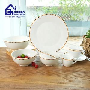 <span class=keywords><strong>Service</strong></span> de table en grès de qualité hôtelière, bols et assiettes en céramique personnalisés, motifs en <span class=keywords><strong>porcelaine</strong></span> pour <span class=keywords><strong>service</strong></span> de dîner - Product Image 1