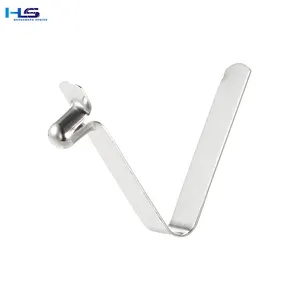 Hengsheng Carpa Sujetador Poste Empuje en forma de V Remache sólido Botón táctil doble individual Clip de resorte de acero inoxidable para cerradura y tubo