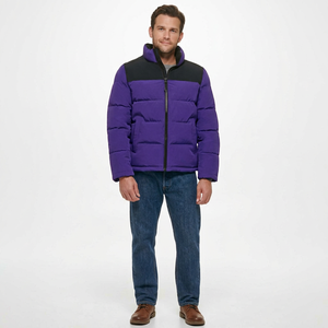 <b>Men's</b> Lightweight Puffer <b>Jacket</b> Solid Color Zipper Closure Casual Outerwear With Pockets With Cheap Prices <b>Jacket</b> <b>for</b> <b>men</b> - Product Image 1