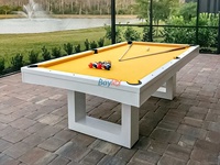 Nouvelle sortie 2027, table de billard de 7, 8 ou 9 pieds en teck ou en métal fabriquée à la main par l'usine chinoise Ronsen pour une utilisation en extérieur