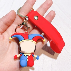Porte-clés promotionnel DIY à assembler, poupée lapin clown incroyable, pendentif pour sac ou clé de voiture, en métal rouge, surprise amusante pour enfant - Product Image 3