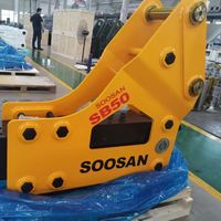 Marteau hydraulique SOOSAN SB50 Pro, brise-roche pour excavatrices de 11 à 16 tonnes, outil de démolition silencieux et efficace