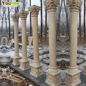 घरों के लिए पत्थर रोमन स्तंभ संगमरमर सजावटी खंभे