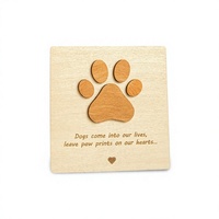 Cartes de condoléances créatives en bois gravées, écologiques, pour la perte d'un animal de compagnie, idéales pour Noël, vente en gros