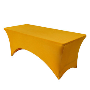 ผ้าปูโต๊ะทรงสี่เหลี่ยมผืนผ้าผ้าโพลีเอสเตอร์100% แบบพกพาสไตล์เรียบง่ายพิมพ์โลโก้สำหรับงานนิทรรศการงานโฆษณา - Product Image 4