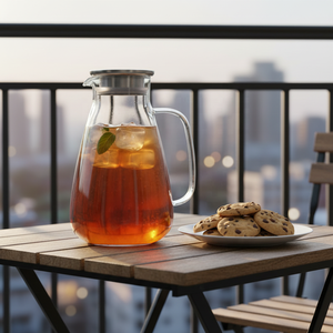 Carafe en <span class=keywords><strong>verre</strong></span> transparent en gros, 1L ou 2L au choix, grande capacité, en borosilicate résistant <span class=keywords><strong>à</strong></span> la chaleur avec poignée pour hôtels et restaurants - Product Image 6