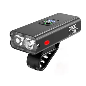 Senter Sepeda 6 Mode Cahaya USB Dapat Diisi Ulang, Lampu Depan Sepeda LED T6
