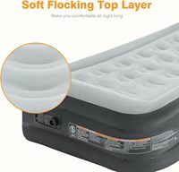 Matelas Gonflable LGM Simple en PVC Imperméable pour Camping en Plein Air, avec Surface Floquée et Pompe Intégrée