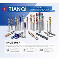 Fraise à 4 dents en carbure de tungstène personnalisée, outil de fraisage CNC HRC 55/60, revêtement AlTiN, fraisage en pente, support ODM OEM