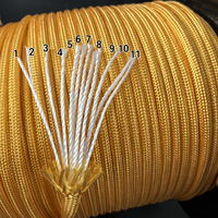 Cordon en nylon tressé de 15 couleurs, 4 mm, 50/100 pieds, pour harnais de chien, poignées en paracorde, cordes de maintien pour camping, randonnée, artisanat et activités de plein air
