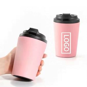 Gobelets isothermes à double paroi de 12 oz compatibles avec les supports, tasses réutilisables en acier inoxydable pour café chaud, thé glacé - Product Image 2