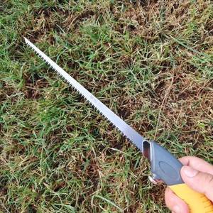 Mini scie murale 150 mm en acier à haute teneur en carbone, scie à main pour arbres fruitiers et bâtiments, lame de rechange incluse, poignée jaune-grise - Product Image 2