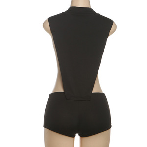 Viviblook Z729RP01 Venta caliente señoras mamelucos Sexy sin mangas Slim Casual Playsuits atractivo una pieza mameluco Bodycon - Product Image 6