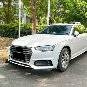 Audi A4 B9 <b>Sline</b> Front Lip Spoiler Carbon Fiber Texture Matte Finish 2017-2019 Car Body Kit - Product Image 2