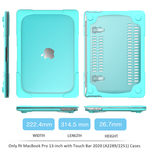 M2 13,3 pulgadas Hard Frosting PC Laptop Case para <span class=keywords><strong>Macbook</strong></span> <span class=keywords><strong>Pro</strong></span> 13 A2338 A2289 Shock Protection Cover con Kickstand para computadora - Product Image 1