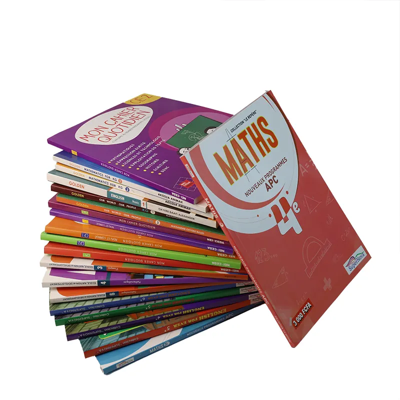 英語の学校のコピー本の印刷フランス語の数学の本の参照コースブック教育のための学校のコピー教科書の印刷