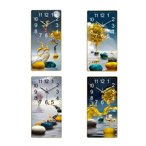 Venta caliente reloj de lujo <span class=keywords><strong>pintura</strong></span> de porcelana de cristal impermeable y antiincrustante Reloj de pared <span class=keywords><strong>pintura</strong></span> decorativa moderna - Product Image 1