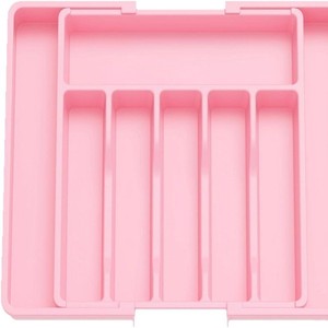 Nouveau plateau à <span class=keywords><strong>couverts</strong></span> extensible en plastique pour tiroir, support de rangement pour couteaux et fourchettes sur pied, modèle MM8038, conception à boucle rectangulaire - Product Image 1