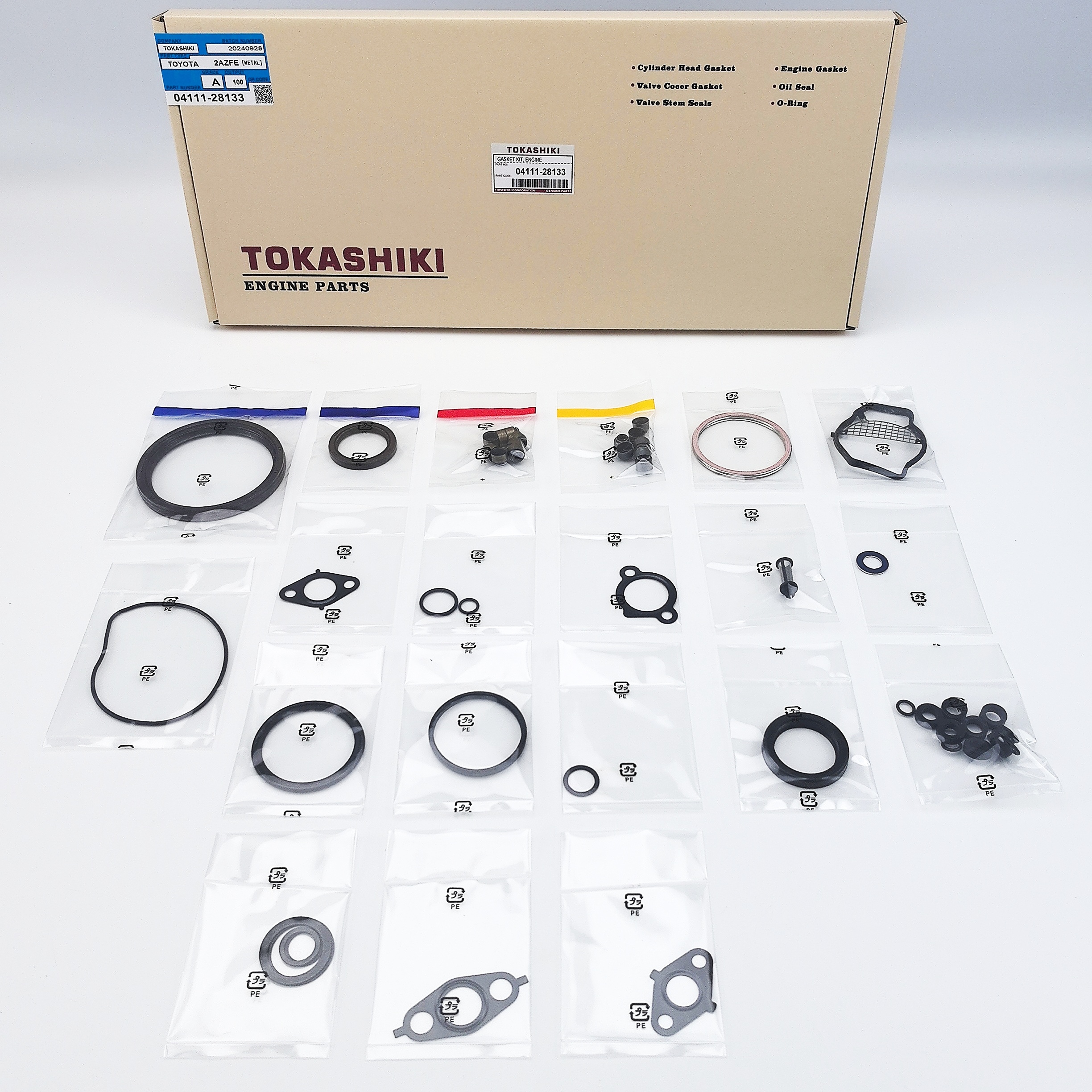 2AZFE Engine Overhaul Gasket Kit - High-Quality TOKASHIKI