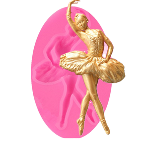 Ballet Girl Dance Eco Friendly Odorless Silicone Molds Fondant <b>Cookie</b> Cake Decoration <b>Tools</b> Packed in OPP Bag - Product Image 1